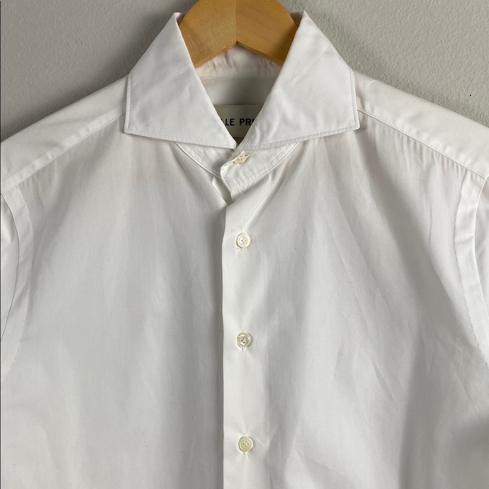 Salle Privee Evron Poplin Dress Shirt | Slim Fit, Cutaway Collar | White View 3